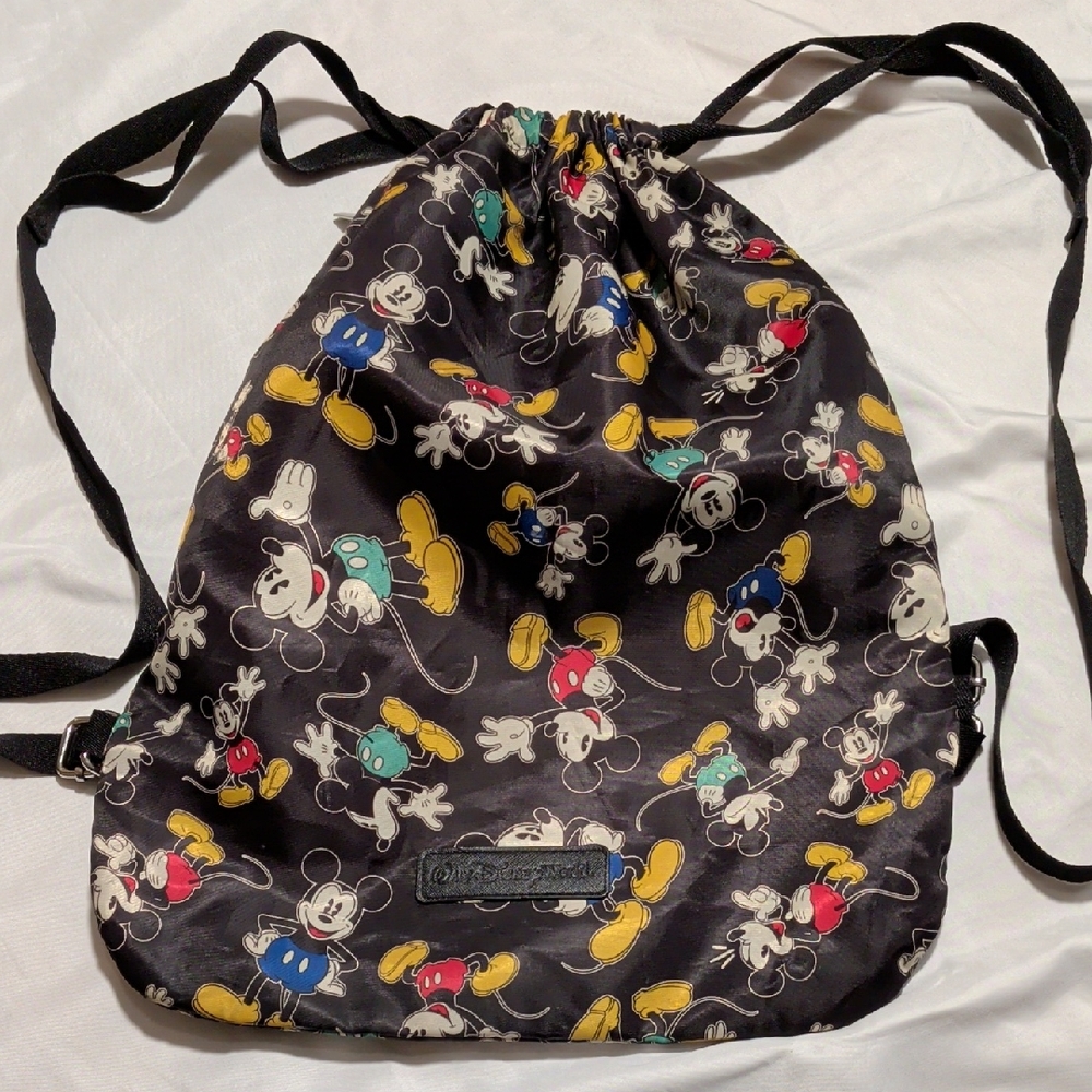 Mickey Mouse Drawstring Backpack Walt Disney Worl… - image 1